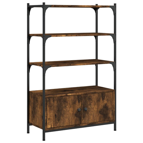 Vidaxl boekenkast 3-laags 70x30x109,5 cm bewerkt hout gerookt eiken