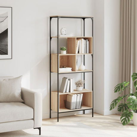 Vidaxl boekenkast 5-laags 76x33x188,5 cm bewerkt hout sonoma eiken