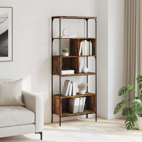 Vidaxl boekenkast 5-laags 76x33x188,5 cm bewerkt hout gerookt eiken
