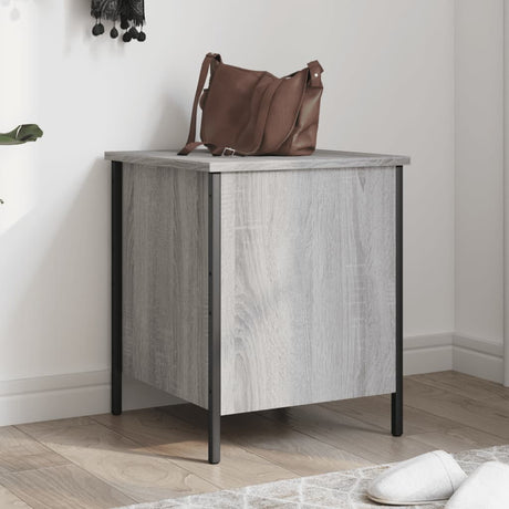 Vidaxl opbergbankje 40x42,5x50 cm bewerkt hout grijs sonoma eikenkleur