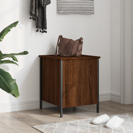 Vidaxl opbergbankje 40x42,5x50 cm bewerkt hout bruin eikenkleur