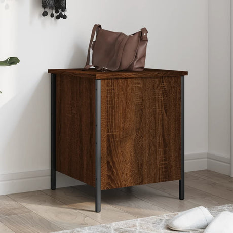 Vidaxl opbergbankje 40x42,5x50 cm bewerkt hout bruin eikenkleur