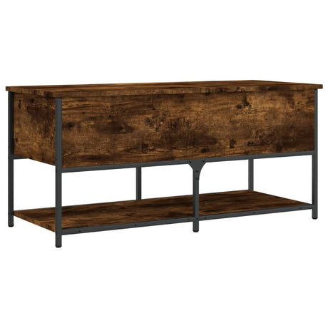 Vidaxl opbergbankje 100x42,5x47 cm bewerkt hout gerookt eikenkleurig