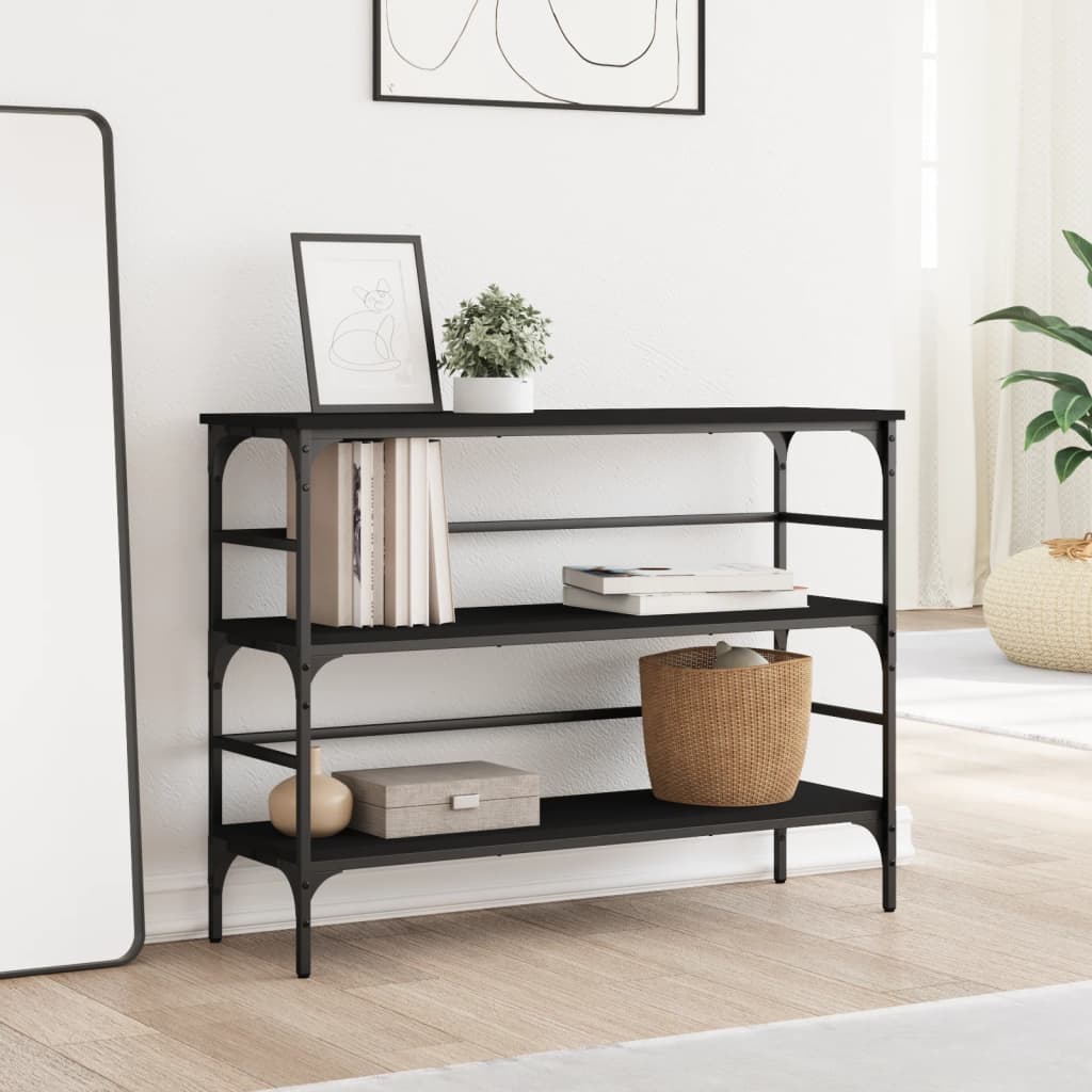Vidaxl wandtafel 100x32x75 cm bewerkt hout zwart
