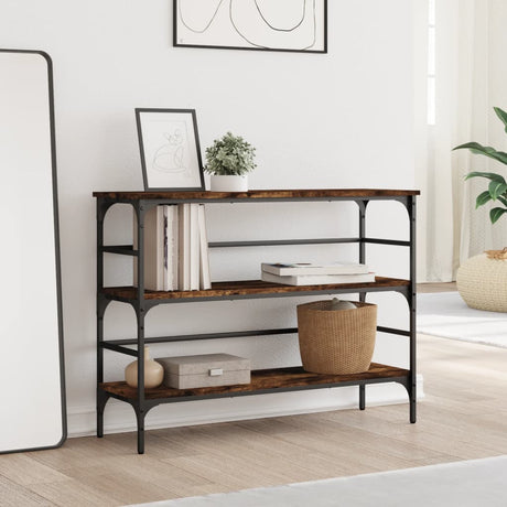Vidaxl wandtafel 100x32x75 cm bewerkt hout gerookt eikenkleurig
