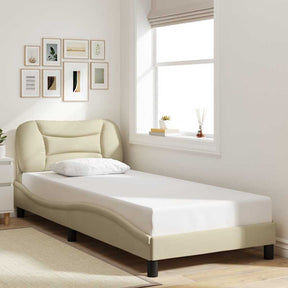 Vidaxl bedframe zonder matras hvar 80x200 cm stof crèmekleurig