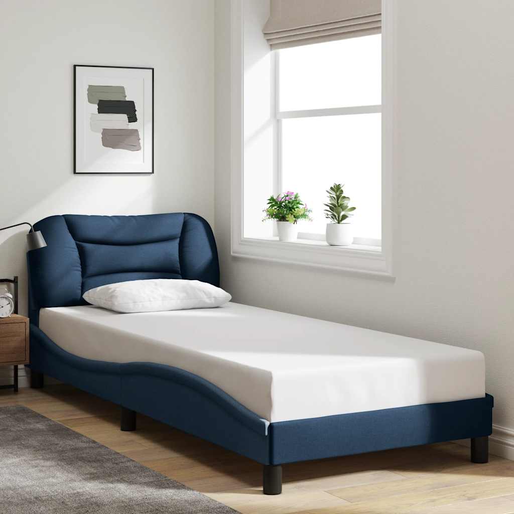 Vidaxl bedframe zonder matras hvar 80x200 cm stof blauw