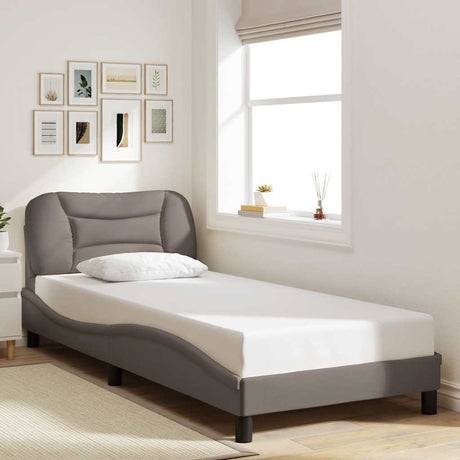 Vidaxl bedframe zonder matras hvar 90x190 cm stof taupe