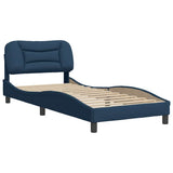 Vidaxl bedframe zonder matras hvar 90x190 cm stof blauw