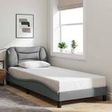 Vidaxl bedframe zonder matras hvar 90x200 cm stof lichtgrijs