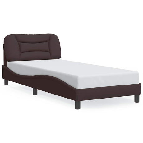 Vidaxl bedframe zonder matras hvar 90x200 cm stof donkerbruin