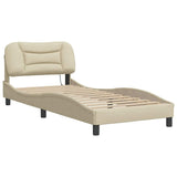 Vidaxl bedframe zonder matras hvar 90x200 cm stof crèmekleurig