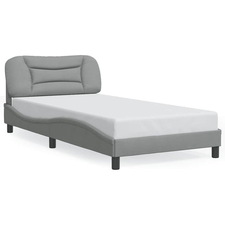 Vidaxl bedframe zonder matras hvar 100x200 cm stof lichtgrijs