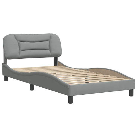 Vidaxl bedframe zonder matras hvar 100x200 cm stof lichtgrijs