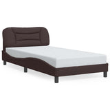 Vidaxl bedframe zonder matras hvar 100x200 cm stof donkerbruin
