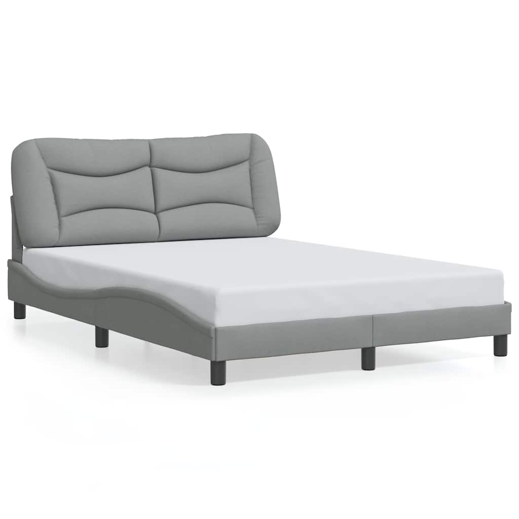 Vidaxl bedframe zonder matras hvar 120x200 cm stof lichtgrijs