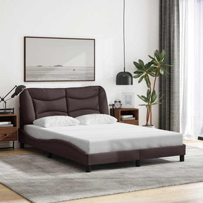 Vidaxl bedframe zonder matras hvar 120x200 cm stof donkerbruin