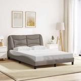 Vidaxl bedframe zonder matras hvar stof taupe 140x190 cm