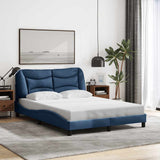 Vidaxl bedframe zonder matras hvar stof blauw 140x190 cm