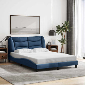 Vidaxl bedframe zonder matras hvar stof blauw 140x190 cm