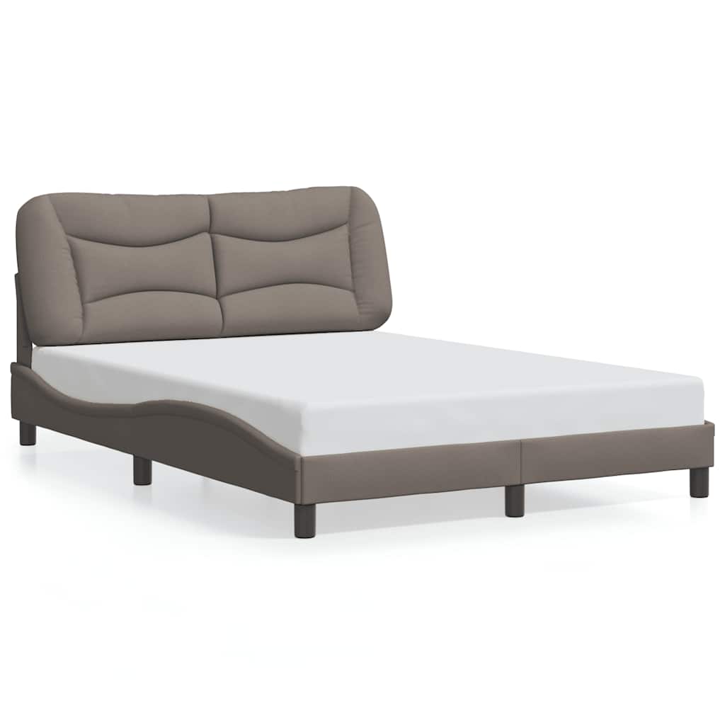 Vidaxl bedframe zonder matras hvar stof taupe 140x200 cm