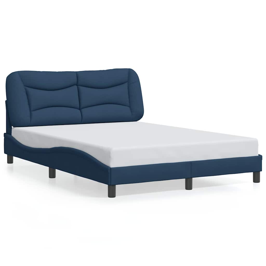 Vidaxl bedframe zonder matras hvar stof blauw 140x200 cm