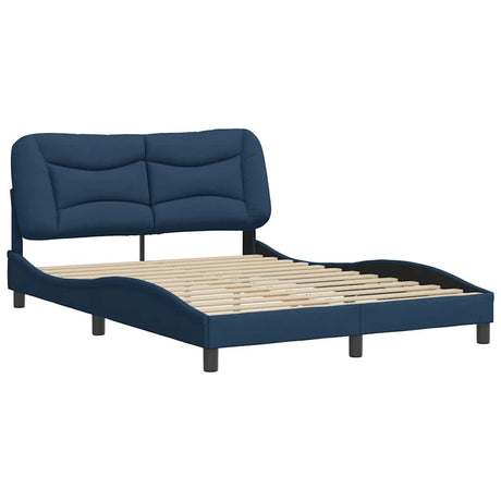 Vidaxl bedframe zonder matras hvar stof blauw 140x200 cm