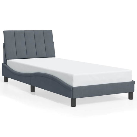 Vidaxl bedframe zonder matras hanko 80x200 cm fluweel donkergrijs