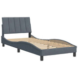 Vidaxl bedframe zonder matras hanko 80x200 cm fluweel donkergrijs