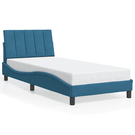 Vidaxl bedframe zonder matras hanko fluweel blauw 80x200 cm