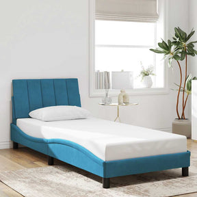 Vidaxl bedframe zonder matras hanko fluweel blauw 80x200 cm