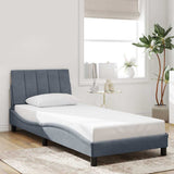 Vidaxl bedframe zonder matras hanko 90x190 cm fluweel donkergrijs