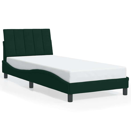 Vidaxl bedframe zonder matras hanko 90x190 cm fluweel donkergroen