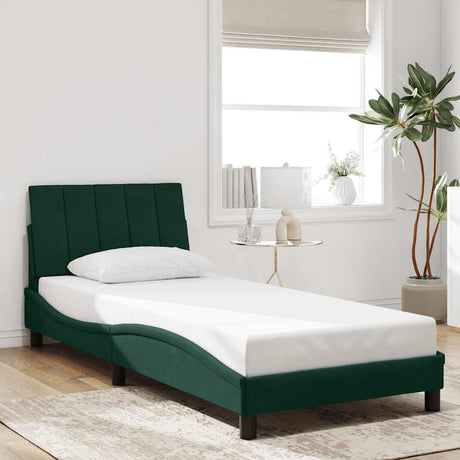 Vidaxl bedframe zonder matras hanko 90x190 cm fluweel donkergroen