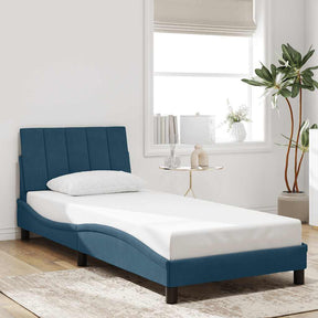 Vidaxl bedframe zonder matras hanko fluweel blauw 90x190 cm