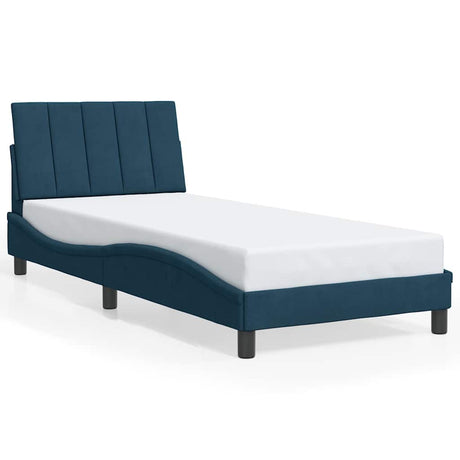 Vidaxl bedframe zonder matras hanko fluweel blauw 90x200 cm