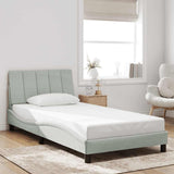 Vidaxl bedframe zonder matras hanko 100x200 cm fluweel lichtgrijs