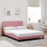 Vidaxl bedframe zonder matras hanko fluweel roze 120x200 cm