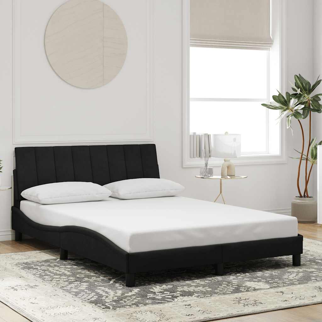 Vidaxl bedframe zonder matras hanko 140x190 cm fluweel zwart