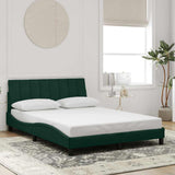 Vidaxl bedframe zonder matras hanko 140x190 cm fluweel donkergroen
