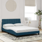 Vidaxl bedframe zonder matras hanko fluweel blauw 140x190 cm