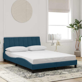 Vidaxl bedframe zonder matras hanko fluweel blauw 140x200 cm