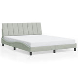 Vidaxl bedframe zonder matras hanko 160x200 cm fluweel lichtgrijs
