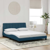 Vidaxl bedframe zonder matras hanko fluweel blauw 160x200 cm