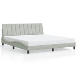 Vidaxl bedframe zonder matras hanko 180x200 cm fluweel lichtgrijs