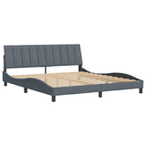 Vidaxl bedframe zonder matras hanko 180x200 cm fluweel donkergrijs