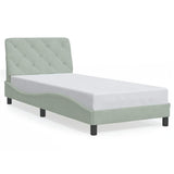 Vidaxl bedframe zonder matras 80x200 cm fluweel lichtgrijs