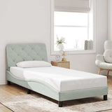 Vidaxl bedframe zonder matras 90x190 cm fluweel lichtgrijs