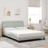 Vidaxl bedframe zonder matras 140x190 cm fluweel lichtgrijs