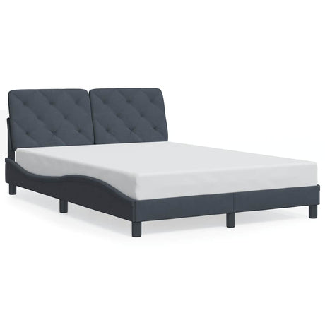 Vidaxl bedframe zonder matras 140x190 cm fluweel donkergrijs